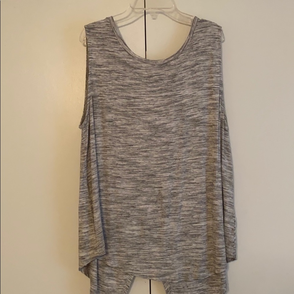 Grey and White tank top